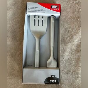 NIB WEBER Basics Stainless Steel BBQ Tool Set